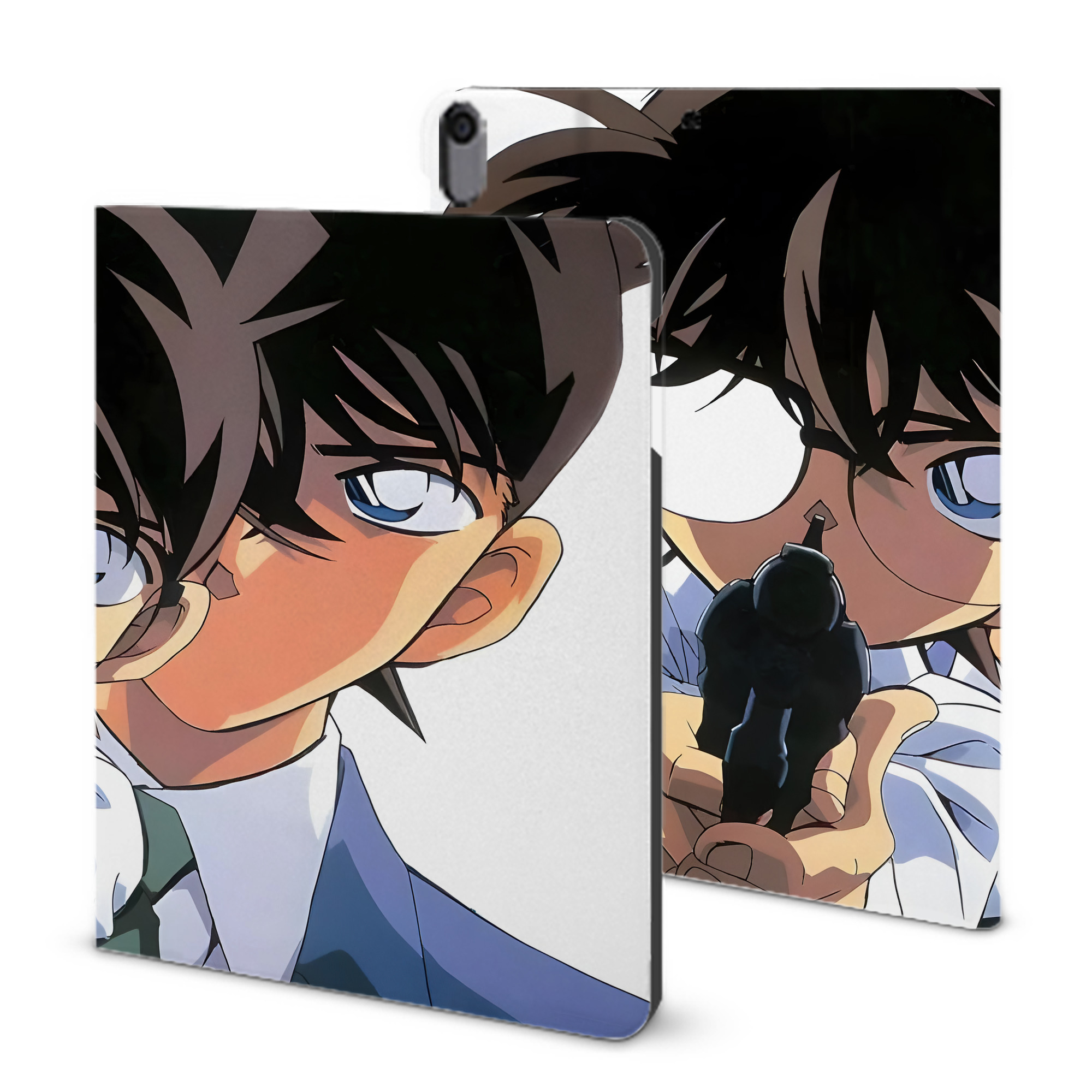 （画像用） 名探偵コナン Detective Conan IPad ケース ブック型 PUレザー TPU 耐衝撃 軽量 薄型 ペン収納なし 全面保護 IPad 各モデル対応
